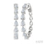 Pear Shape North-South Diamond Fashion Hoop Earrings