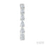 Pear Shape North-South Diamond Fashion Hoop Earrings