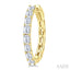 Emerald Shape North-South Diamond Fashion Hoop Earrings