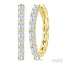 Emerald Shape North-South Diamond Fashion Hoop Earrings