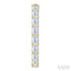 Emerald Shape North-South Diamond Fashion Hoop Earrings