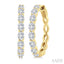 Oval Shape Diamond Fashion Hoop Earrings