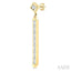 Vertical Bar Baguette Diamond Fashion Long Earrings