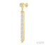 Vertical Bar Baguette Diamond Fashion Long Earrings