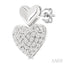 Pave-Set Heart Shape Diamond Fashion Earrings