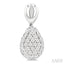 Pave-Set Pear Shape Diamond Fashion Earrings