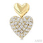 Pave-Set Heart Shape Diamond Fashion Earrings