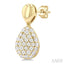 Pave-Set Pear Shape Diamond Fashion Earrings
