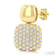 Pave-Set Cushion Shape Diamond Fashion Earrings