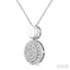Pave-Set Round Shape Diamond Fashion Pendant