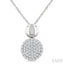 Pave-Set Round Shape Diamond Fashion Pendant