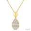 Pave-Set Pear Shape Diamond Fashion Pendant