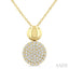 Pave-Set Round Shape Diamond Fashion Pendant
