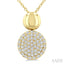 Pave-Set Round Shape Diamond Fashion Pendant