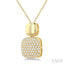 Pave-Set Cushion Shape Diamond Fashion Pendant