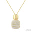 Pave-Set Cushion Shape Diamond Fashion Pendant