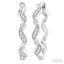 Wave Diamond Fashion Hoop Earrings