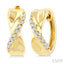 Twisted Diamond Fashion Hoop Earrings
