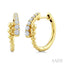 Bead Diamond Fashion Hoop Earrings