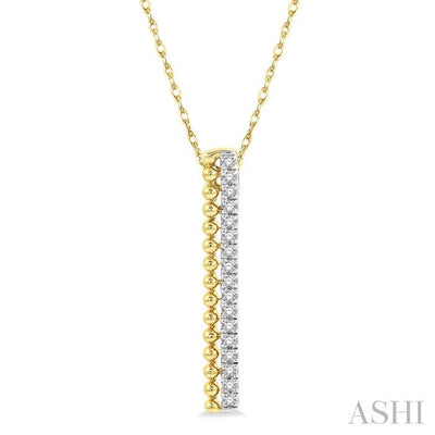 Bead Bijoux Vertical Bar Diamond Pendant