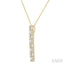 Double Row Vertical Bar Baguette Diamond Pendant