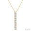Double Row Vertical Bar Baguette Diamond Pendant