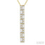 Double Row Vertical Bar Baguette Diamond Pendant