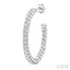 Pave Set Inside-Out Diamond Half Hoop Earrings