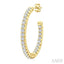 Pave Set Inside-Out Diamond Half Hoop Earrings