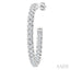 Pave Set Inside-Out Diamond Half Hoop Earrings
