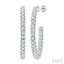 Pave Set Inside-Out Diamond Half Hoop Earrings
