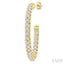 Pave Set Inside-Out Diamond Half Hoop Earrings