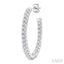 Pave Set Inside-Out Diamond Half Hoop Earrings