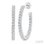 Pave Set Inside-Out Diamond Half Hoop Earrings