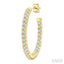 Pave Set Inside-Out Diamond Half Hoop Earrings