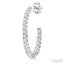 Pave Set Inside-Out Diamond Half Hoop Earrings