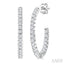 Pave Set Inside-Out Diamond Half Hoop Earrings