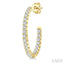 Pave Set Inside-Out Diamond Half Hoop Earrings
