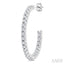 Pave Set Inside-Out Diamond Half Hoop Earrings