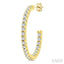 Pave Set Inside-Out Diamond Half Hoop Earrings
