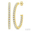 Pave Set Inside-Out Diamond Half Hoop Earrings