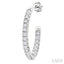 Pave Set Inside-Out Diamond Half Hoop Earrings