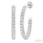 Pave Set Inside-Out Diamond Half Hoop Earrings