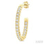Pave Set Inside-Out Diamond Half Hoop Earrings