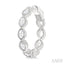 Marquise Shape Bezel Set Diamond Fashion Hoop Earrings