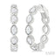 Marquise Shape Bezel Set Diamond Fashion Hoop Earrings