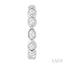 Marquise Shape Bezel Set Diamond Fashion Hoop Earrings