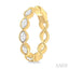 Marquise Shape Bezel Set Diamond Fashion Hoop Earrings