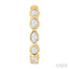 Marquise Shape Bezel Set Diamond Fashion Hoop Earrings