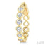 Round Shape Bezel Set Diamond Fashion Hoop Earrings